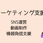 SNS運営や動画制作、情報発信を支援するマーケティング活動のイメージイラスト